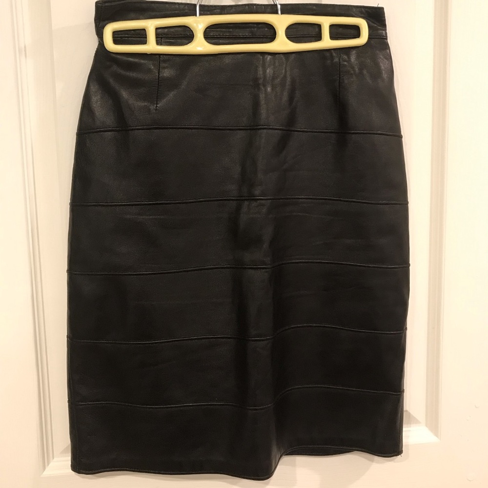 Leather Black Skirt
